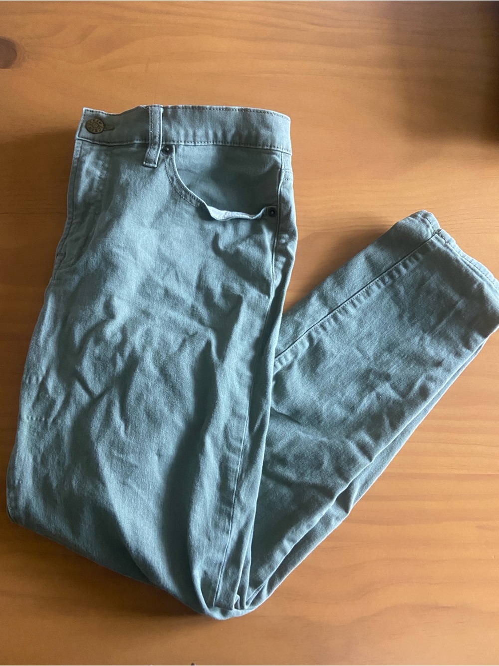 J. Crew Skinny Pants in Light Green